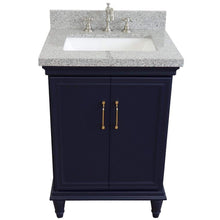 Load image into Gallery viewer, Bellaterra Home Vanity BellaTerra Home 25&quot; Single vanity in Blue finish with Gray granite and rectangle sink 400800-25-BU-GYR