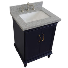 Load image into Gallery viewer, Bellaterra Home Vanity BellaTerra Home 25&quot; Single vanity in Blue finish with Gray granite and rectangle sink 400800-25-BU-GYR
