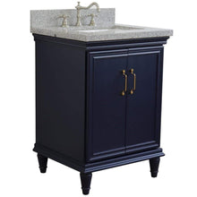 Load image into Gallery viewer, Bellaterra Home Vanity BellaTerra Home 25&quot; Single vanity in Blue finish with Gray granite and rectangle sink 400800-25-BU-GYR
