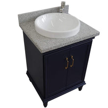 Load image into Gallery viewer, Bellaterra Home Vanity BellaTerra Home 25&quot; Single vanity in Blue finish with Gray granite and round sink 400800-25-BU-GYRD