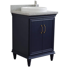 Load image into Gallery viewer, Bellaterra Home Vanity BellaTerra Home 25&quot; Single vanity in Blue finish with Gray granite and round sink 400800-25-BU-GYRD