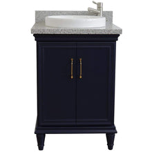 Load image into Gallery viewer, Bellaterra Home Vanity BellaTerra Home 25&quot; Single vanity in Blue finish with Gray granite and round sink 400800-25-BU-GYRD