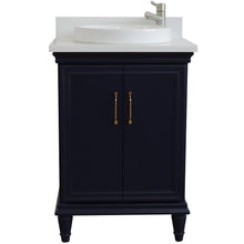 Load image into Gallery viewer, Bellaterra Home Vanity BellaTerra Home 25&quot; Single vanity in Blue finish with White quartz and round sink 400800-25-BU-WERD