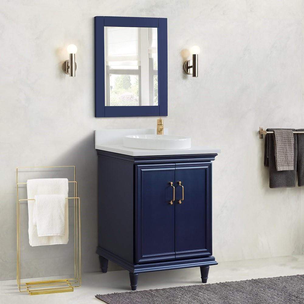 Buy Blue Finish Bathroom Vanity Base Cabinets