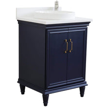 Load image into Gallery viewer, Bellaterra Home Vanity BellaTerra Home 25&quot; Single vanity in Blue finish with White quartz and round sink 400800-25-BU-WERD