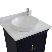 Load image into Gallery viewer, Bellaterra Home Vanity BellaTerra Home 25&quot; Single vanity in Blue finish with White quartz and round sink 400800-25-BU-WERD