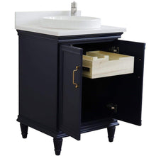 Load image into Gallery viewer, Bellaterra Home Vanity BellaTerra Home 25&quot; Single vanity in Blue finish with White quartz and round sink 400800-25-BU-WERD