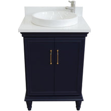 Load image into Gallery viewer, Bellaterra Home Vanity BellaTerra Home 25&quot; Single vanity in Blue finish with White quartz and round sink 400800-25-BU-WERD