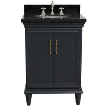 Load image into Gallery viewer, Bellaterra Home Vanity BellaTerra Home 25&quot; Single vanity in Dark Gray finish with Black galaxy and oval sink 400800-25-DG-BGO