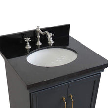 Load image into Gallery viewer, Bellaterra Home Vanity BellaTerra Home 25&quot; Single vanity in Dark Gray finish with Black galaxy and oval sink 400800-25-DG-BGO
