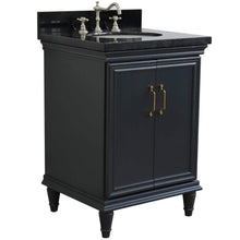 Load image into Gallery viewer, Bellaterra Home Vanity BellaTerra Home 25&quot; Single vanity in Dark Gray finish with Black galaxy and oval sink 400800-25-DG-BGO