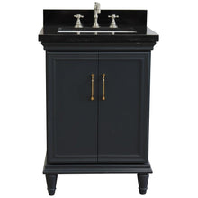 Load image into Gallery viewer, Bellaterra Home Vanity BellaTerra Home 25&quot; Single vanity in Dark Gray finish with Black galaxy and rectangle sink 400800-25-DG-BGR