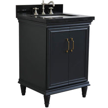 Load image into Gallery viewer, Bellaterra Home Vanity BellaTerra Home 25&quot; Single vanity in Dark Gray finish with Black galaxy and rectangle sink 400800-25-DG-BGR