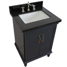 Load image into Gallery viewer, BellaTerra Home 25&quot; Single vanity in Dark Gray finish with Black galaxy and rectangle sink 400800-25-DG-BGR