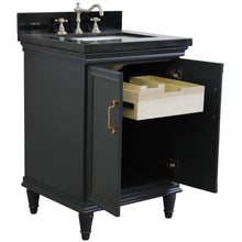 Load image into Gallery viewer, Bellaterra Home Vanity BellaTerra Home 25&quot; Single vanity in Dark Gray finish with Black galaxy and rectangle sink 400800-25-DG-BGR