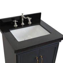 Load image into Gallery viewer, Bellaterra Home Vanity BellaTerra Home 25&quot; Single vanity in Dark Gray finish with Black galaxy and rectangle sink 400800-25-DG-BGR