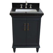 Load image into Gallery viewer, Bellaterra Home Vanity BellaTerra Home 25&quot; Single vanity in Dark Gray finish with Black galaxy and rectangle sink 400800-25-DG-BGR