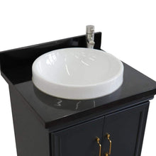 Load image into Gallery viewer, Bellaterra Home Vanity BellaTerra Home 25&quot; Single vanity in Dark Gray finish with Black galaxy and round sink 400800-25-DG-BGRD