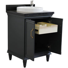 Load image into Gallery viewer, Bellaterra Home Vanity BellaTerra Home 25&quot; Single vanity in Dark Gray finish with Black galaxy and round sink 400800-25-DG-BGRD
