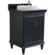 Load image into Gallery viewer, Bellaterra Home Vanity BellaTerra Home 25&quot; Single vanity in Dark Gray finish with Black galaxy and round sink 400800-25-DG-BGRD