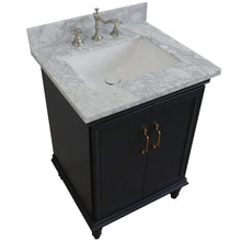 Load image into Gallery viewer, Bellaterra Home Vanity BellaTerra Home 25&quot; Single vanity in Dark Gray finish with White Carrara and rectangle sink 400800-25-DG-WMR