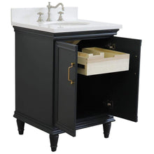Load image into Gallery viewer, Bellaterra Home Vanity BellaTerra Home 25&quot; Single vanity in Dark Gray finish with White quartz and oval sink 400800-25-DG-WEO