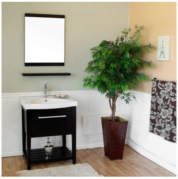 Bellaterra Home Vanity BellaTerra Home 27.5 in Single sink vanity-Wood-black 804353