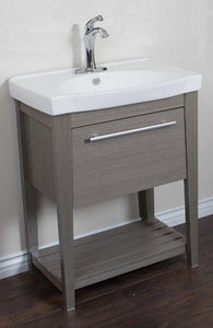 Bellaterra Home Vanity BellaTerra Home 27.5 in Single sink vanity-Wood-Gray 804353-GY