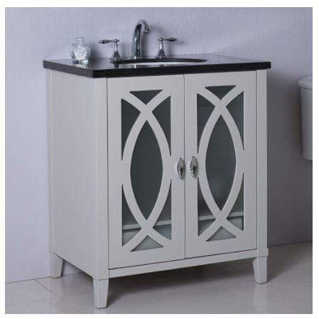 Bellaterra Home Vanity BellaTerra Home 30 in Single Sink Vanity-Manufactured Wood-Light Gray 9009-30-LG-BG