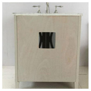 Bellaterra Home Vanity BellaTerra Home 30 in Single Sink Vanity-Manufactured Wood-Light Gray 9009-30-LG-WC