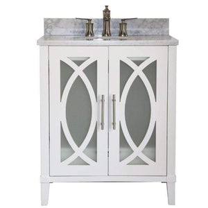 Bellaterra Home Vanity BellaTerra Home 30 in Single sink vanity-manufactured wood-white 9009-30-WH-WC