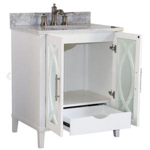 Bellaterra Home Vanity BellaTerra Home 30 in Single sink vanity-manufactured wood-white 9009-30-WH-WC