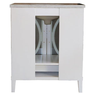 Bellaterra Home Vanity BellaTerra Home 30 in Single sink vanity-manufactured wood-white 9009-30-WH-WC