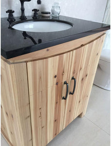 Bellaterra Home Vanity BellaTerra Home 30 in Single Sink Vanity-Solid Fir-Natural 6001-30-NL-BG