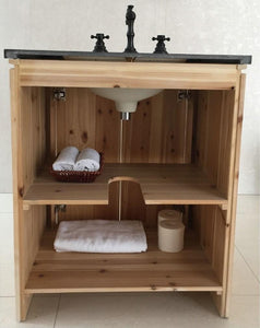 Bellaterra Home Vanity BellaTerra Home 30 in Single Sink Vanity-Solid Fir-Natural 6001-30-NL-BG
