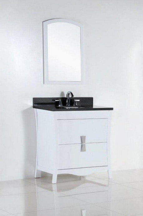 Bellaterra Home Vanity BellaTerra Home 30 in. Single sink vanity with Black Galaxy Top 500701-30-BG