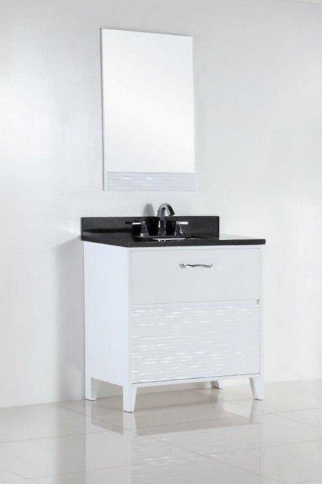Bellaterra Home Vanity BellaTerra Home 30 in. Single sink vanity with Black Galaxy Top 500709-30-BG