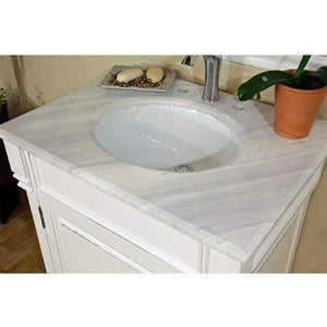 Bellaterra Home Vanity BellaTerra Home 30 in Single Sink Vanity-Wood-White 205030-WH