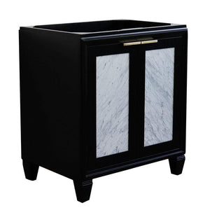 Bellaterra Home Vanity BellaTerra Home 30" Single sink vanity in Black finish - cabinet only 400990-30-BL