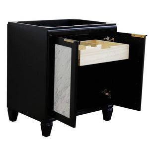 Bellaterra Home Vanity BellaTerra Home 30" Single sink vanity in Black finish - cabinet only 400990-30-BL
