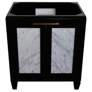Bellaterra Home Vanity BellaTerra Home 30" Single sink vanity in Black finish - cabinet only 400990-30-BL