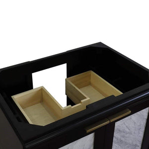 Bellaterra Home Vanity BellaTerra Home 30" Single sink vanity in Black finish - cabinet only 400990-30-BL