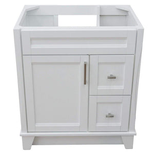 Bellaterra Home Vanity BellaTerra Home 30" Single Sink Vanity in White Finish- Cabinet Only 400700-30-WH