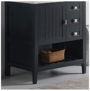 Bellaterra Home Vanity BellaTerra Home 30" Single Vanity-Dark Gray-Cabinet Only 77616-30-DG