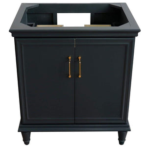 Bellaterra Home Vanity BellaTerra Home 30" Single vanity in Dark Gray finish- Cabinet only 400800-30-DG
