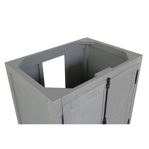 Bellaterra Home Vanity BellaTerra Home 30" Single vanity in Gray Ash finish - cabinet only 400100-GYA