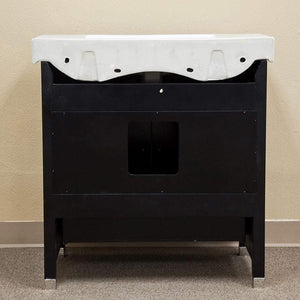 Bellaterra Home Vanity BellaTerra Home 31.5 in Single Sink Vanity-Wood-Black 203107-S