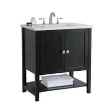 Load image into Gallery viewer, Bellaterra Home Vanity BellaTerra Home 31 in Single sink Vanity-Wood-Espresso-White Quartz 203054A-ES