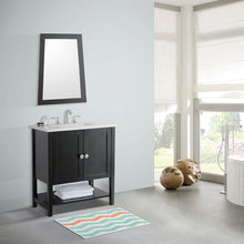 Load image into Gallery viewer, Bellaterra Home Vanity BellaTerra Home 31 in Single sink Vanity-Wood-Espresso-White Quartz 203054A-ES