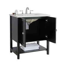 Load image into Gallery viewer, Bellaterra Home Vanity BellaTerra Home 31 in Single sink Vanity-Wood-Espresso-White Quartz 203054A-ES